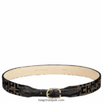 1980 Ladies's Belt Women Longchamp 8RTH80931 Taupe/Black