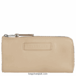 3D Wallet with zip around Women Longchamp 8RTH80621 Beige