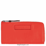 3D Wallet with zip around Women Longchamp 8RTH80623 Orange
