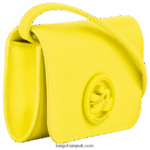 Box Trot Coin purse with leather lace Women Longchamp 8RTH80514 Lemon - Image 3