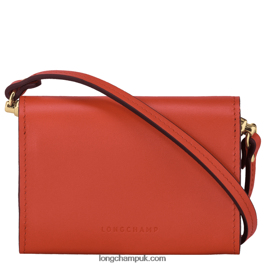 Box Trot Coin purse with shoulder strap Women Longchamp 8RTH80517 Orange - Image 3