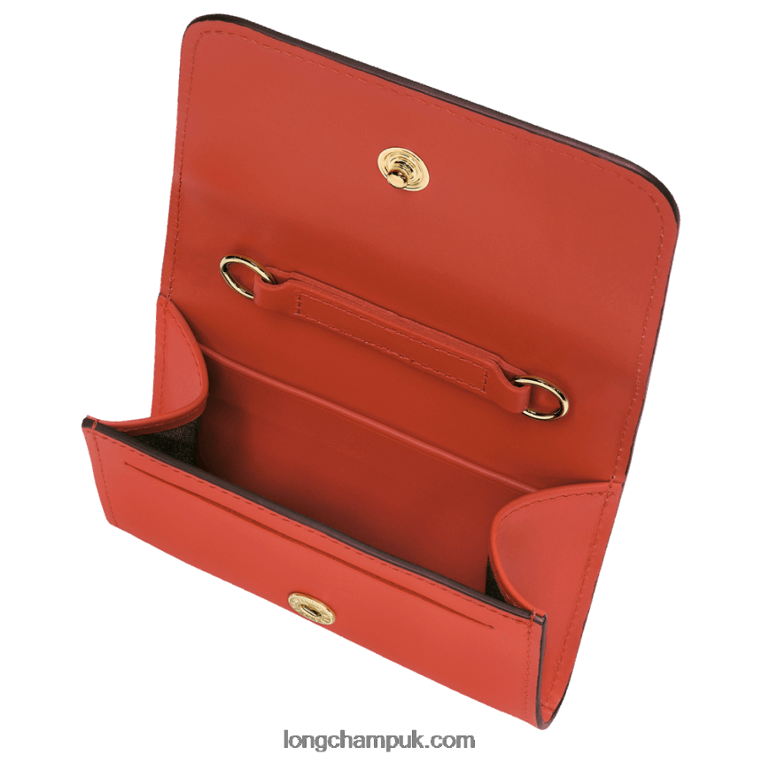 Box Trot Coin purse with shoulder strap Women Longchamp 8RTH80517 Orange - Image 4
