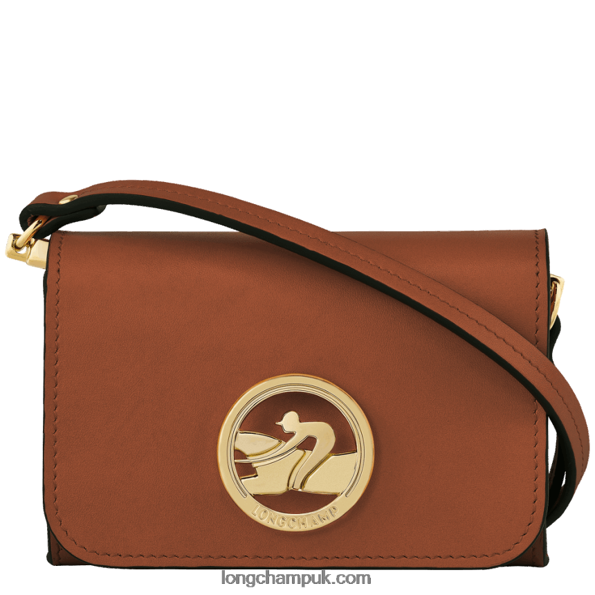 Box Trot Coin purse with shoulder strap Women Longchamp 8RTH80518 Cognac - Image 1