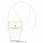 Epure Phone case with leather lace Women Longchamp 8RTH80707 White