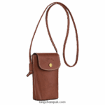 Epure Phone case with leather lace Women Longchamp 8RTH80708 Brown - Image 3