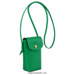 Epure Phone case with leather lace Women Longchamp 8RTH80709 Green - Image 3