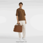 Le Foulonne Briefcase M Men Longchamp 8RTH801090 Caramel - Image 2