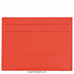 Le Foulonne Cardholder Women Longchamp 8RTH80644 Orange