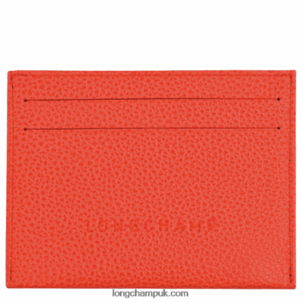 Le Foulonne Cardholder Women Longchamp 8RTH80644 Orange