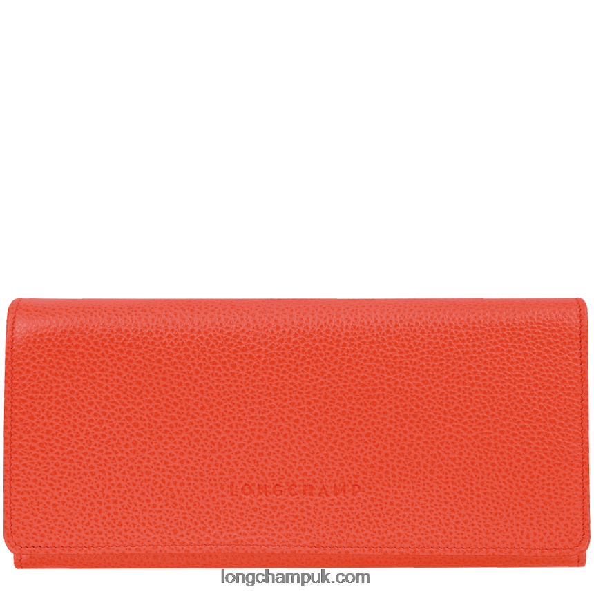 le_foulonne_continental_wallet_women_longchamp_8rth80603_orange.png Le Foulonne Continental wallet Women Longchamp 8RTH80603 Orange - Image 1