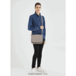Le Foulonne Crossbody bag M Women Longchamp 8RTH80286 Turtledove - Image 2