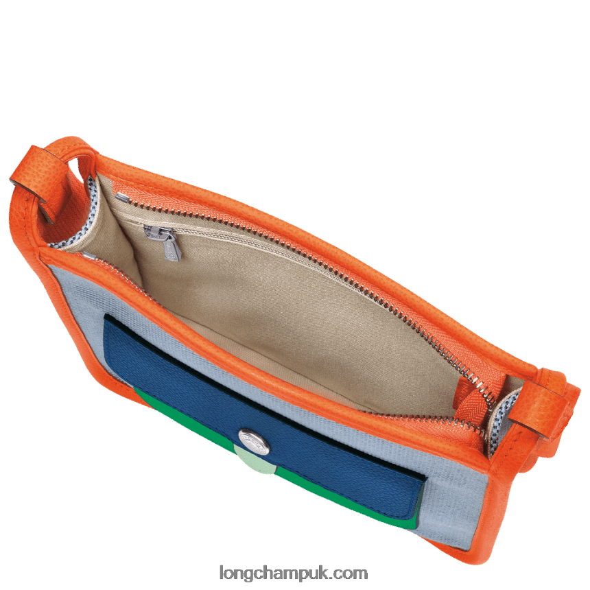 Le Foulonne Crossbody bag S Women Longchamp 8RTH80259 Blue/Orange - Image 5