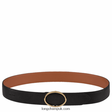 Le Foulonne Ladies' belt Women Longchamp 8RTH80960 Black/Caramel