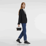 Le Pliage City Pouch with handle Women Longchamp 8RTH80678 Black - Image 2