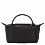 Le Pliage City Pouch with handle Women Longchamp 8RTH80678 Black - Image 4