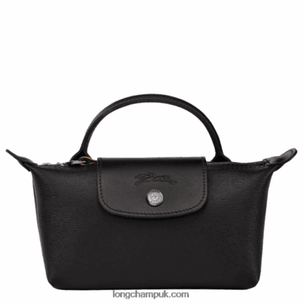 Le Pliage City Pouch with handle Women Longchamp 8RTH80678 Black