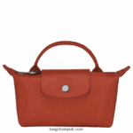 Le Pliage City Pouch with handle Women Longchamp 8RTH80679 Terracotta