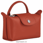 Le Pliage City Pouch with handle Women Longchamp 8RTH80679 Terracotta - Image 3