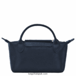 Le Pliage City Pouch with handle Women Longchamp 8RTH80680 Navy - Image 3