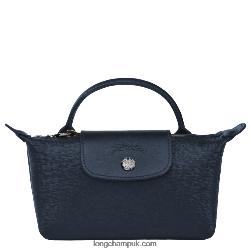 le_pliage_city_pouch_with_handle_women_longchamp_8rth80680_navy.png Le Pliage City Pouch with handle Women Longchamp 8RTH80680 Navy - Image 1