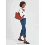 Le Pliage City Tote bag M Women Longchamp 8RTH80354 Terracotta - Image 2