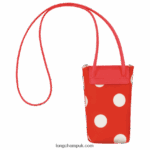 Le Pliage Collection Phone case with leather lace Women Longchamp 8RTH80676 Orange - Image 4
