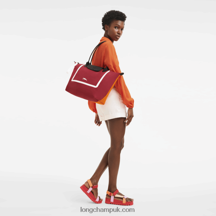 Le Pliage Collection Tote bag L Women Longchamp 8RTH807 Orange/Burgundy - Image 1