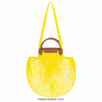 Le Pliage filet Mesh bag L Women Longchamp 8RTH802 Lemon - Image 4