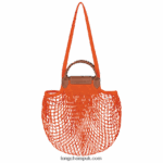 Le Pliage filet Mesh bag L Women Longchamp 8RTH803 Orange - Image 4