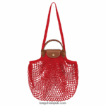 Le Pliage filet Mesh bag L Women Longchamp 8RTH804 Red
