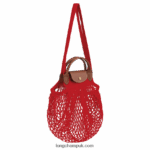 Le Pliage filet Mesh bag L Women Longchamp 8RTH804 Red - Image 3