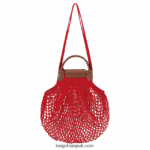 Le Pliage filet Mesh bag L Women Longchamp 8RTH804 Red - Image 4