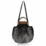 Le Pliage filet Mesh bag L Women Longchamp 8RTH8065 Black - Image 4