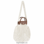 Le Pliage filet Mesh bag L Women Longchamp 8RTH8066 Ecru - Image 3