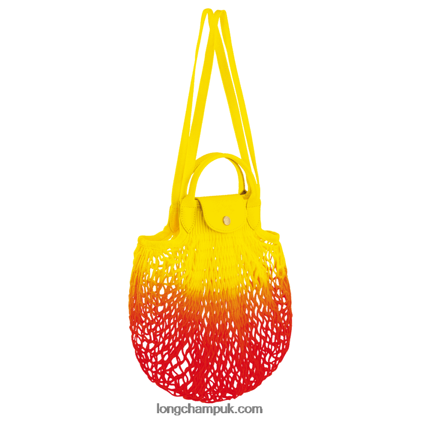 Le Pliage Filet Mesh bag L Women Longchamp 8RTH808 Yellow/Orange - Image 3