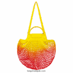 Le Pliage Filet Mesh bag L Women Longchamp 8RTH808 Yellow/Orange - Image 4