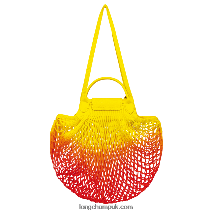 Le Pliage Filet Mesh bag L Women Longchamp 8RTH808 Yellow/Orange - Image 4
