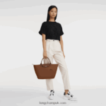 Le Pliage Green Handbag M Women Longchamp 8RTH8042 Cognac - Image 2