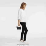 Le Pliage Green Pouch with handle Women Longchamp 8RTH80669 Black - Image 2