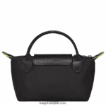 Le Pliage Green Pouch with handle Women Longchamp 8RTH80669 Black - Image 4
