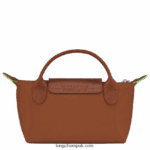 Le Pliage Green Pouch with handle Women Longchamp 8RTH80671 Cognac - Image 4
