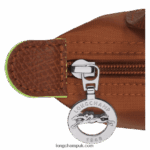 Le Pliage Green Pouch with handle Women Longchamp 8RTH80671 Cognac - Image 5