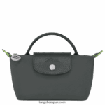 Le Pliage Green Pouch with handle Women Longchamp 8RTH80672 Graphite