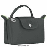 Le Pliage Green Pouch with handle Women Longchamp 8RTH80672 Graphite - Image 3