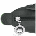 Le Pliage Green Pouch with handle Women Longchamp 8RTH80672 Graphite - Image 5