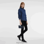 Le Pliage Green Pouch with handle Women Longchamp 8RTH80673 Navy - Image 2