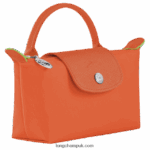 Le Pliage Green Pouch with handle Women Longchamp 8RTH80674 Carot - Image 3