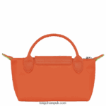 Le Pliage Green Pouch with handle Women Longchamp 8RTH80674 Carot - Image 4