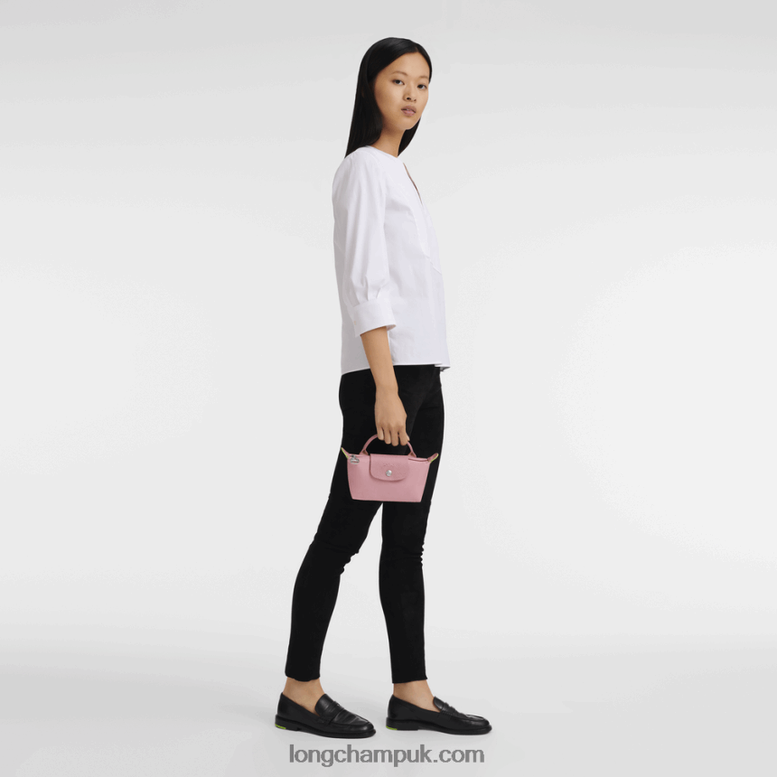 Le Pliage Green Pouch with handle Women Longchamp 8RTH80675 Petal Pink - Image 2