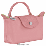 Le Pliage Green Pouch with handle Women Longchamp 8RTH80675 Petal Pink - Image 3